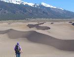 Hiker in Dunefield