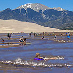 Girl Floating Medano Creek