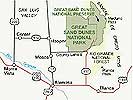 Great Sand Dunes Area Map Thumbnail