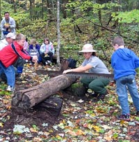 2nd Graders use a Crosscut Saw