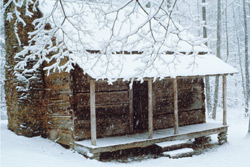 The John Ownby cabin on the Fighting Creek Nature Trail.