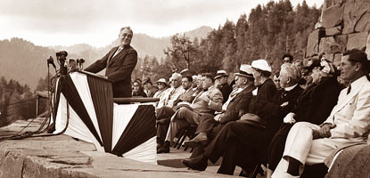 Franklin D. Roosevelt dedicated the Great Smoky Mountains National Park on September 2, 1940,