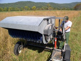 Grass harvester with brush, Cades Cove.