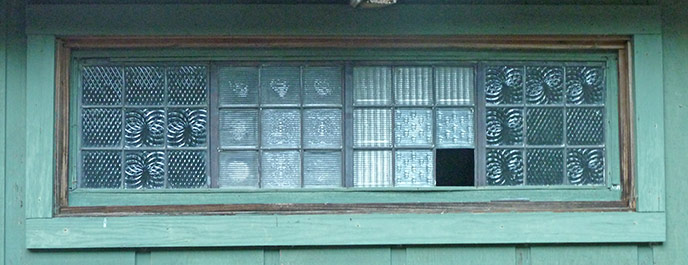 Leaded glass window that was stolen from Elkmont cabin.