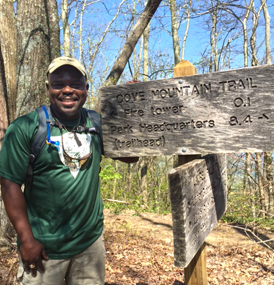 Park Superintendent on Cove Mountain Trail