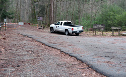 The Little River trailhead parking area.