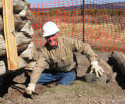 Bob Williams working on the Western Center for Preservation site.