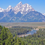 Thet Tetons from the Snake River Overlook