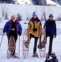 Visitors on Snowshoe Hike