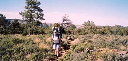 Backpackers enjoy solitude in Guadalupe Mountains National Park.