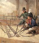 inspecting iron frame boat