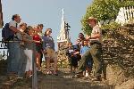 Park ranger talks with visitors