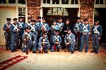 Historical Marines pose for a picture.