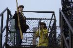 students film on bridge