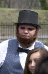 student portrays Abraham Lincoln