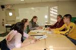 students review primary documents with ranger