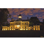 A beautiful evening scene at the Hampton Mansion.