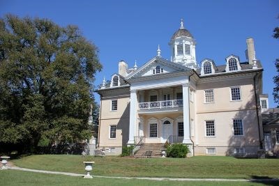 Exterior view of the south side of the mansion.