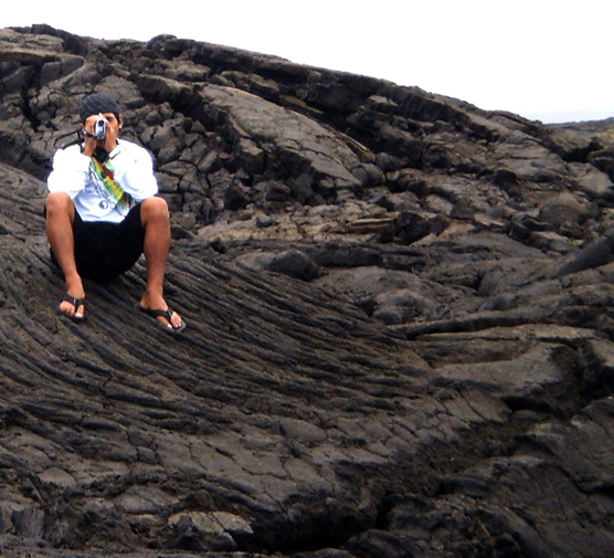 Student filmmaker zooms in on lava