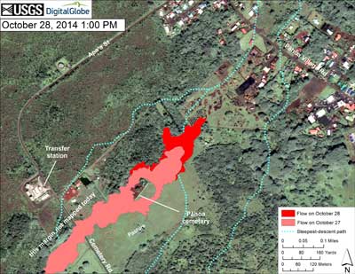 Satellite Image of Area Around Flow Front