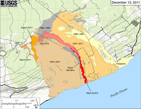 USGS lava flow map