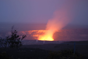 Halema`uma`u before dawn Halema`uma`u before dawn