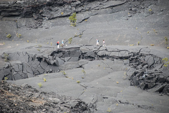 Hiking in Kīlauea Iki Crater