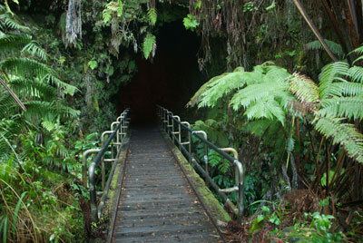 Bridge into lava tube