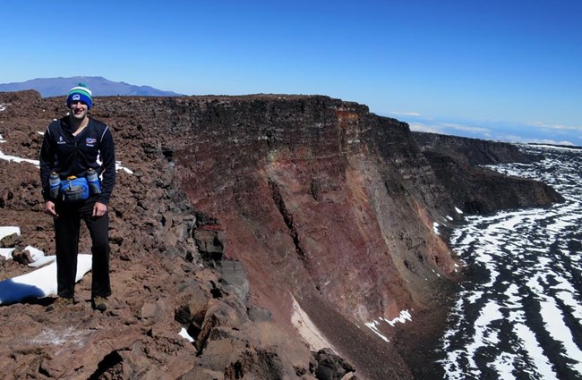 At the summit of Mauna Loa