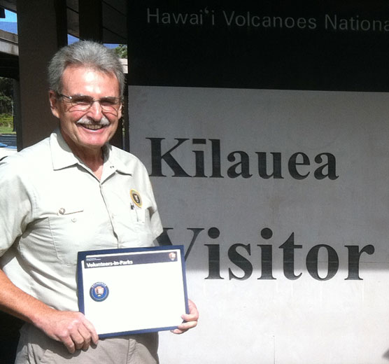 Jim with 500 hour award