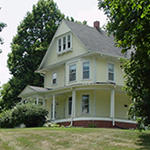 Historic yellow house of the Herbert Hoover Presidential Library Association.