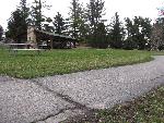 Cracked asphalt walkway