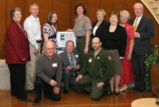 Park staff, volunteers, and partners receive an award.