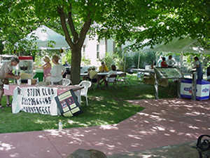 Vendors selling food at Hooverfest, an annual summer celebration at Herbert Hoover National Historic Site.