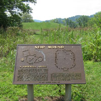 Interpretive sign at Seip Earthworks.