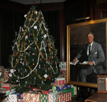 FDR Home Decorated for Christmas
