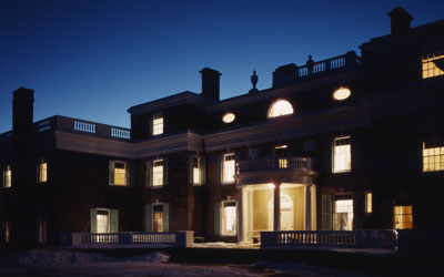 Home of Franklin D. Roosevelt during holiday open house.