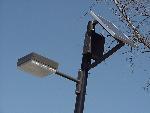 Light with solar panels