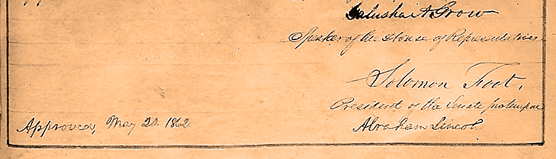 Homestead Act signatures