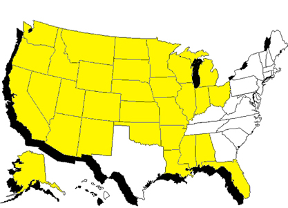 The thirty homesteading states