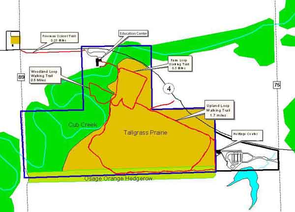 Map of Homestead National Monument of America