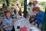 Postal worker stamps commemorative cachets