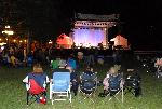 Concert stage with visitors watching