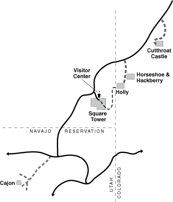 Map of Hovenweep