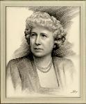 Charcoal Portrait of Bess Truman