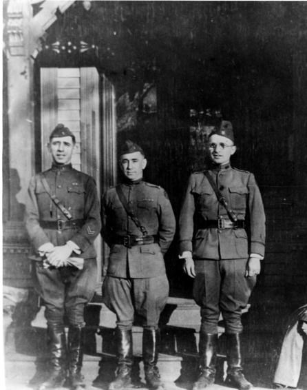 Harry Truman and Ted Marks in uniform, 1919.