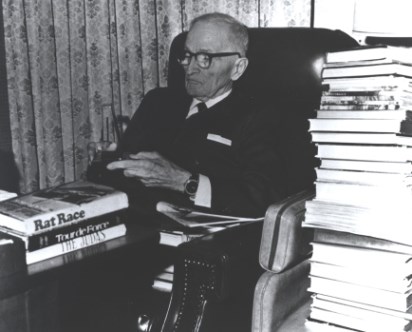 Truman sit in his study, December 1971.