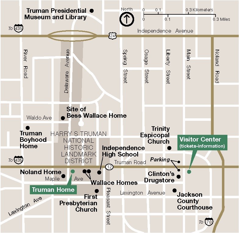 Map of the Truman Home neighborhood