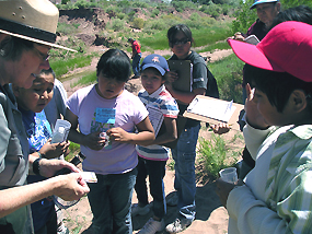Exploring the Pueblo Colorado Wash.