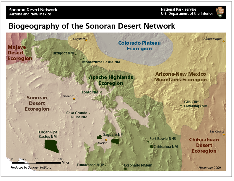 Biogeography of the Sonoran Desert Network